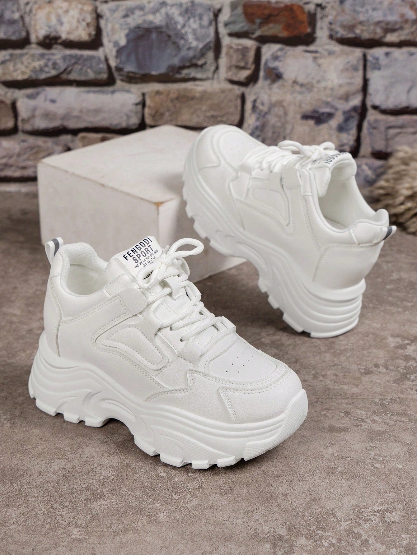 Women's Platform Sneakers With Wedge Heels