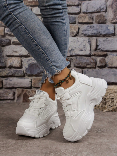 Women's Platform Sneakers With Wedge Heels